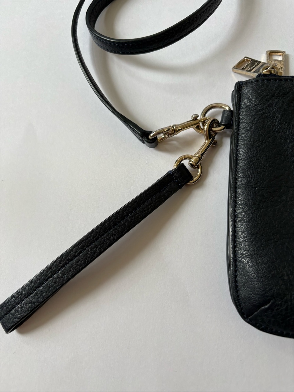 Coach Lyla Pebbled Leather Crossbody Purse Bag Dark Navy Blue Academia Career - Picture 3 of 13